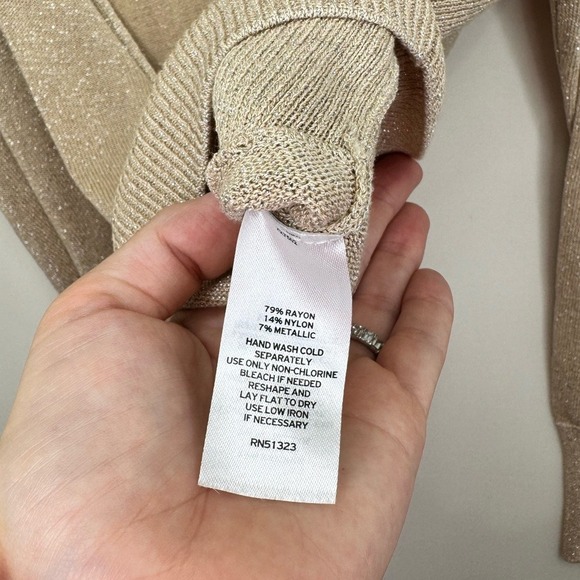 Halogen Women's Shimmering Cross Sweater, Size M - Picture 8 of 8